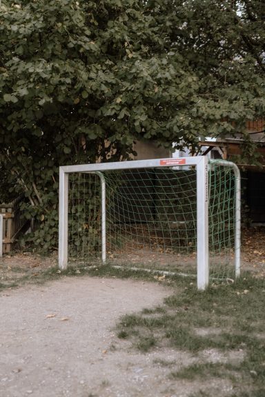 Fußballtor im Garten